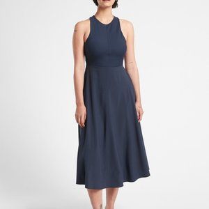 Athleta Winona Midi Support Dress Navy SZ L